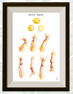 Seven squid